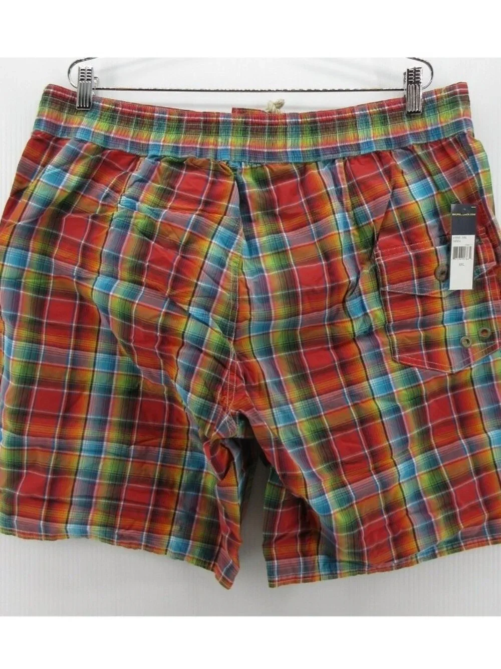 Polo Ralph Lauren Swim Trunks XXL Madras Plaid Board Shorts Colorful